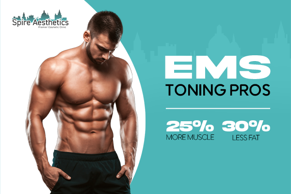 image of man with benefits of EMS toning pros treatment to help combat weight gain Dunmow