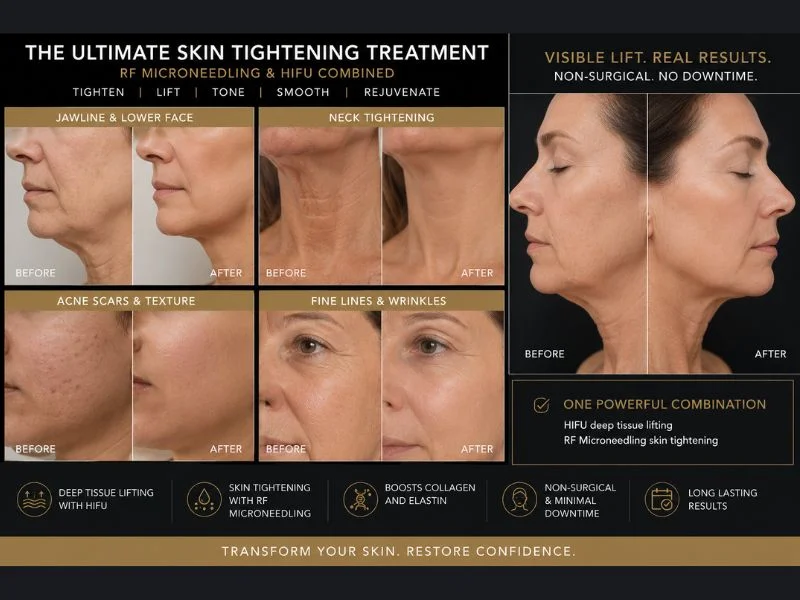 Results of combined treatment for the ultimate skin tightening treatment Dunmow