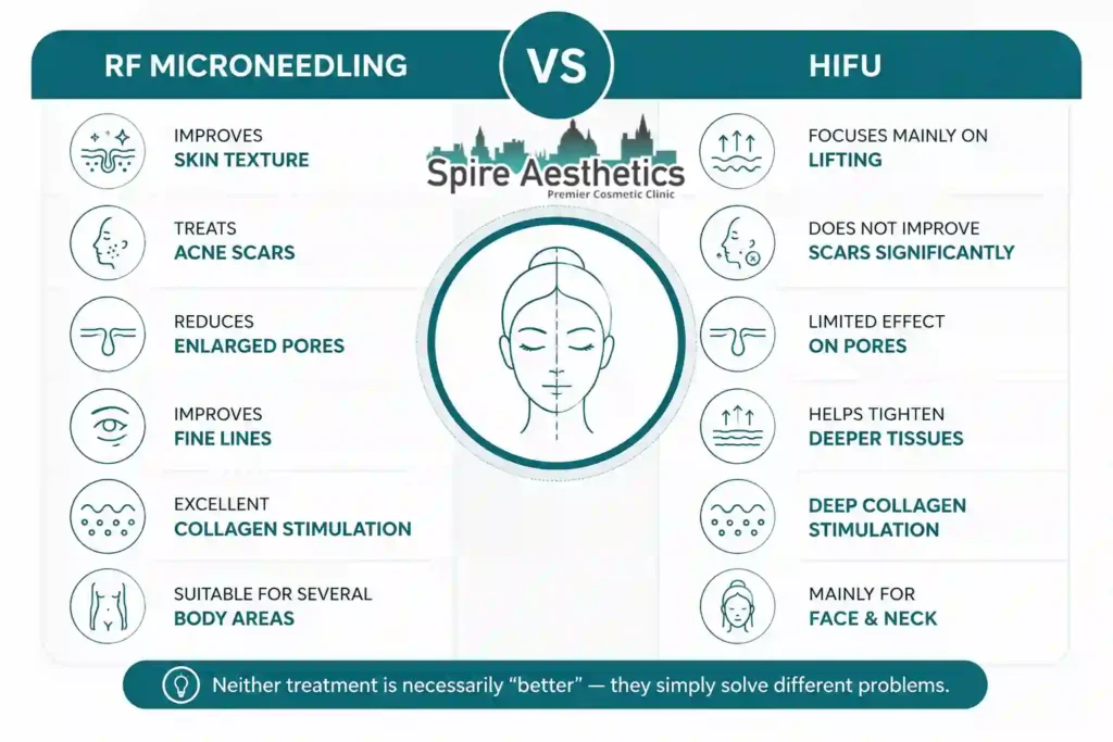 RF Microneedling vs HIFU: Which Treatment Gives Better Results Dunmow?